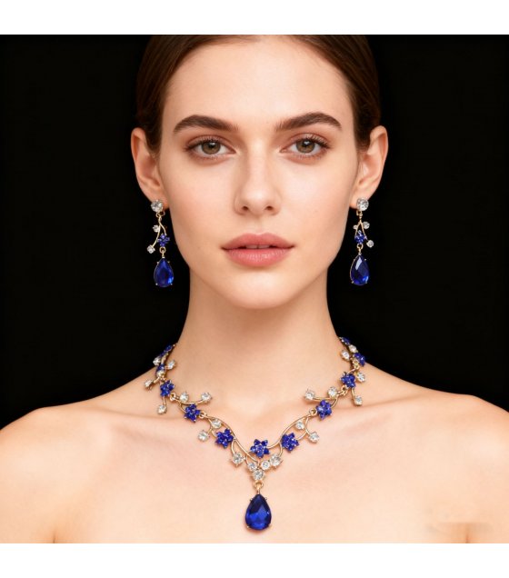 SET718 - Luxury Blue Wedding Jewelry Set